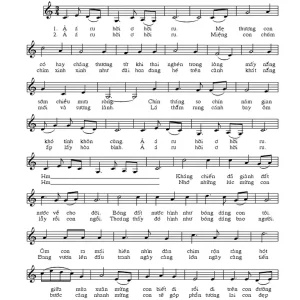 Mẹ Yêu Con Sheet Piano Đầy Đủ Dễ Chơi