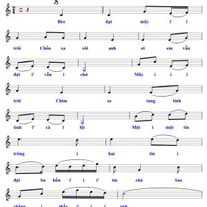 Nốt nhạc bài Bèo Dạt Mây Trôi Piano cơ bản