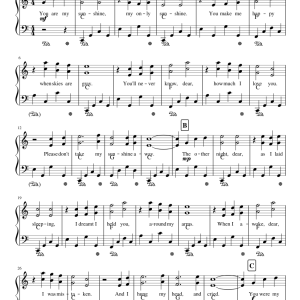You Are My Sunshine Piano Sheet Music Dễ Chơi Cho Người Mới