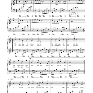 Tôi Thấy Hoa Vàng Trên Cỏ Xanh Piano Sheet Ngắn Gọn, Dễ Chơi