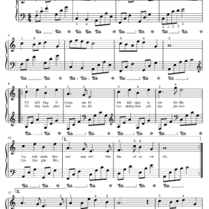 Tôi Thấy Hoa Vàng Trên Cỏ Xanh Sheet Piano Chuẩn